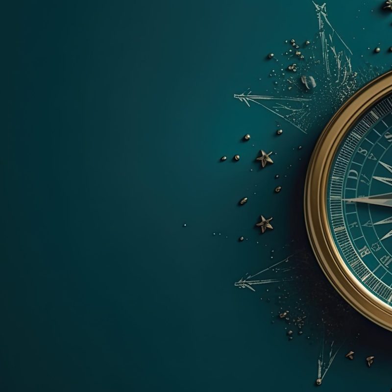 Old compass on vintage map. Retro stale. Making a decision, choosing a direction Old compass on vintage map. Retro stale. Making a decision, choosing a direction.